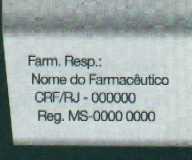 Se consta o nome do farmacêutico responsável pela fabricação e o número de sua inscrição no Conselho Regional de Farmácia